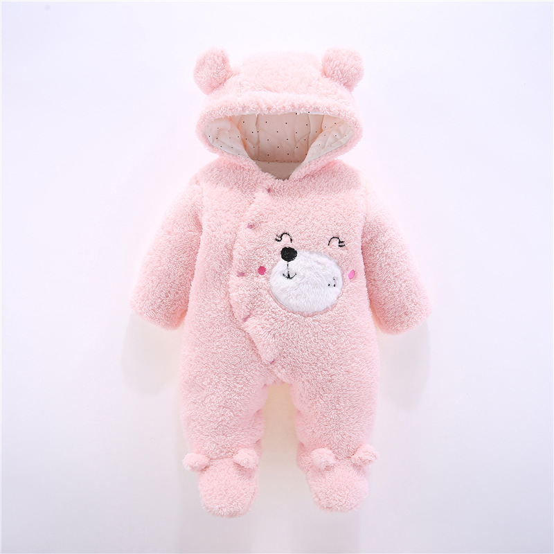 Baby jumpsuit with thickened autumn and winter clothing, 0 male and female baby clothes, 1 newborn autumn clothing, winter cotton clothes, crawling clothes