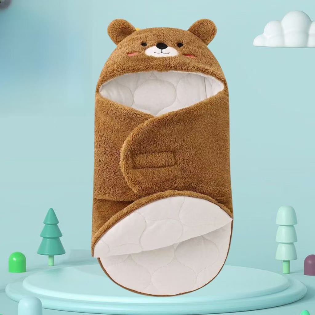 Baby bag, autumn and winter thick newborn hug, sleeping bag, swaddle, newborn cartoon bag, single delivery room package