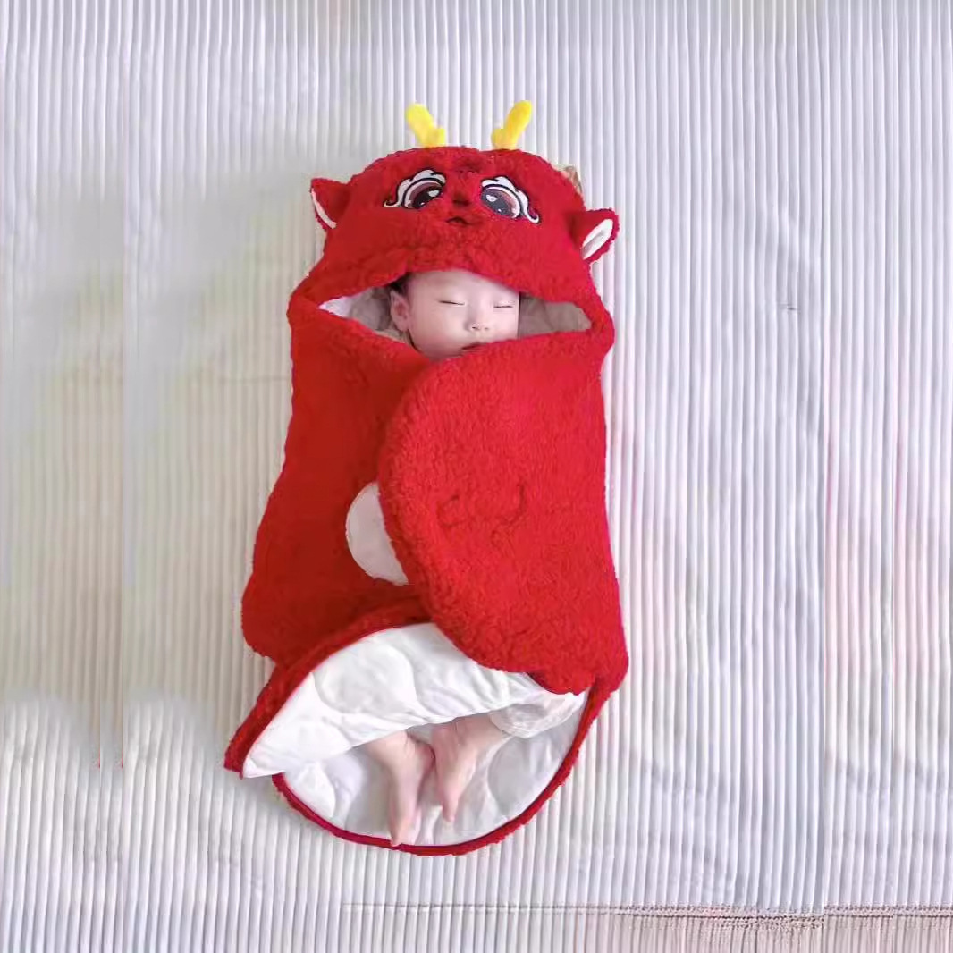 Baby bag, autumn and winter thick newborn sleeping bag, delivery room hug, newborn baby supplies, swaddling clothes, outdoor wrapping