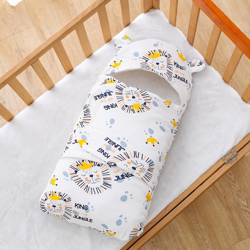 Baby bag wrapped in summer thin fabric, wrapped in pure cotton, spring and summer newborn sleeping bag, baby anti startle and jumping baby supplies