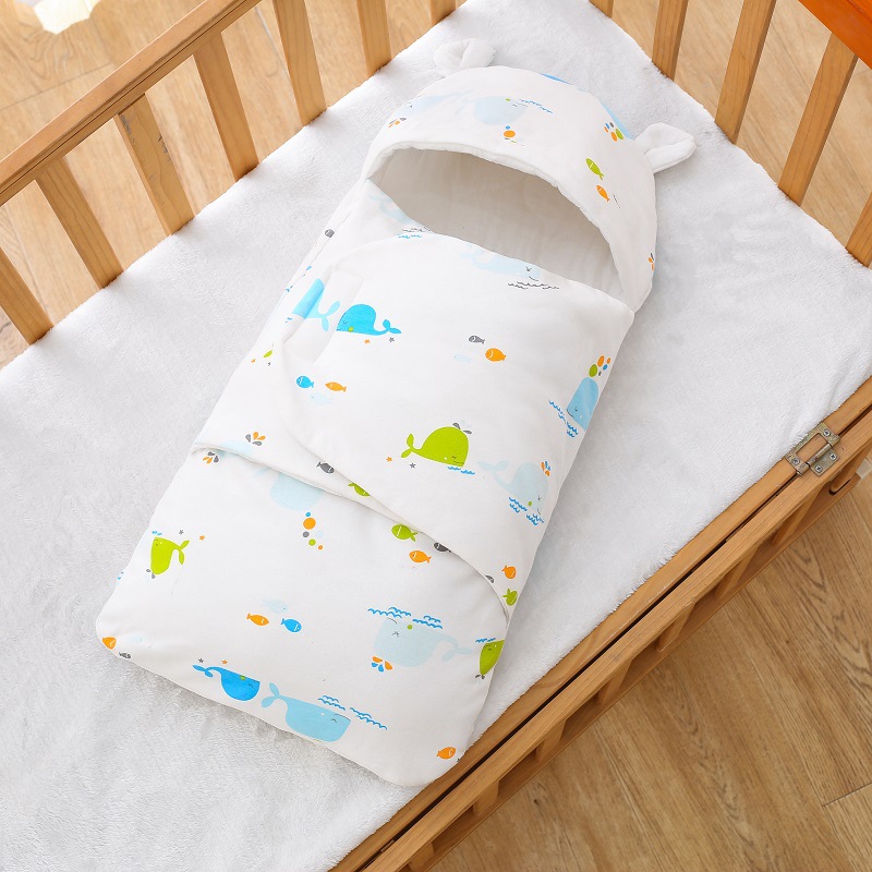 Sleeping bag baby A-class spring and summer pure cotton newborn bag, spring and summer baby delivery room bag, single hug, anti startle and anti kick