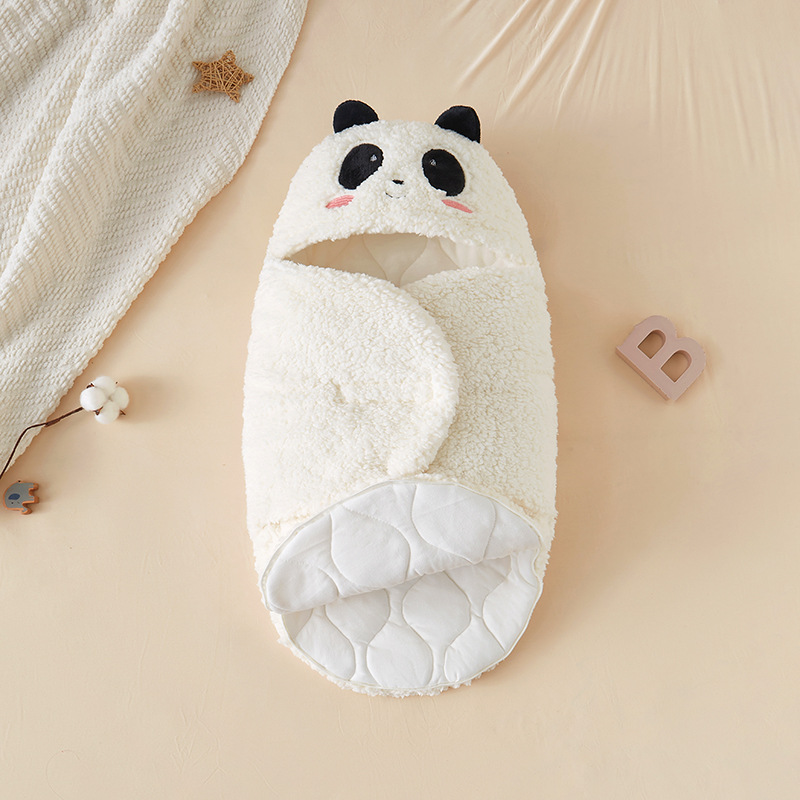 Baby sleeping bag, autumn and winter newborn blanket, winter thick anti kick blanket, dual-use for newborn baby wrapping