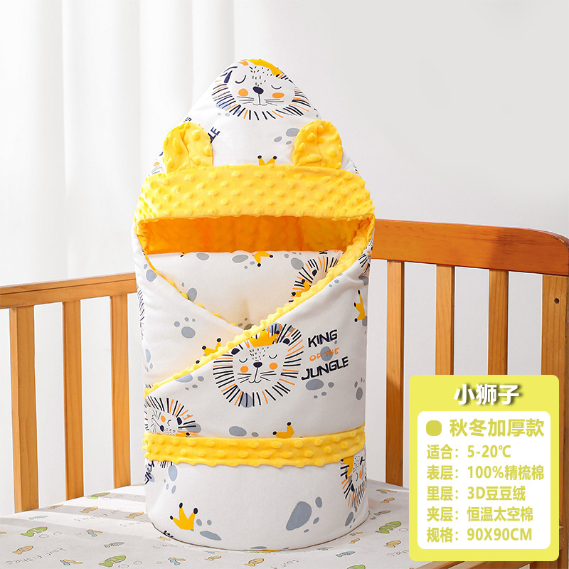 Baby hugged, wrapped in thick cotton for spring, autumn, and winter, wrapped in newborn baby bags, baby delivery room bags, single sleeping bags