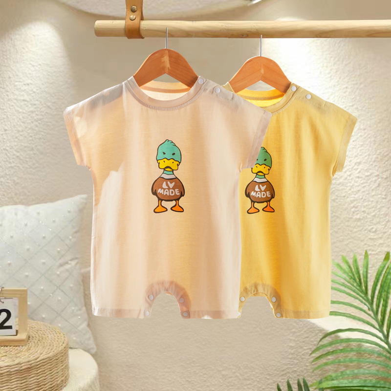 Baby clothes Summer baby jumpsuit Climbing clothes Thin baby short sleeved newborn Korean version Summer baby clothes