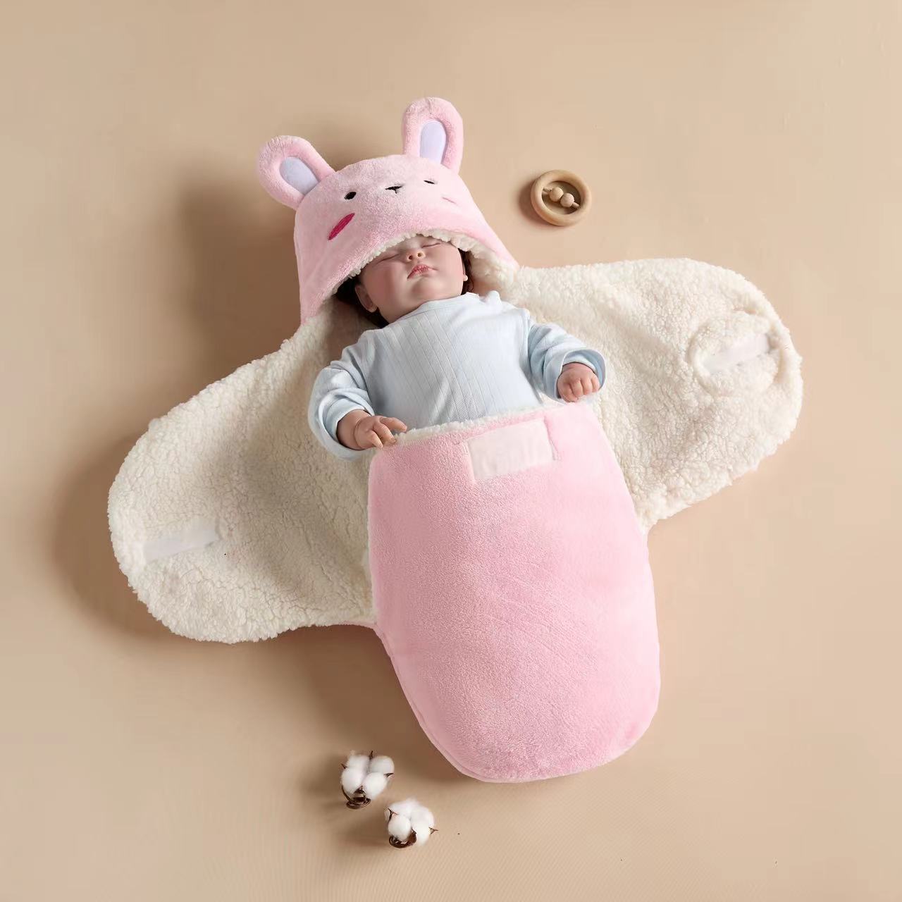Baby bag wrapped in Class A spring autumn winter newborn sleeping bag, anti startle jump baby swaddle, delivery room wrapped, cross-border