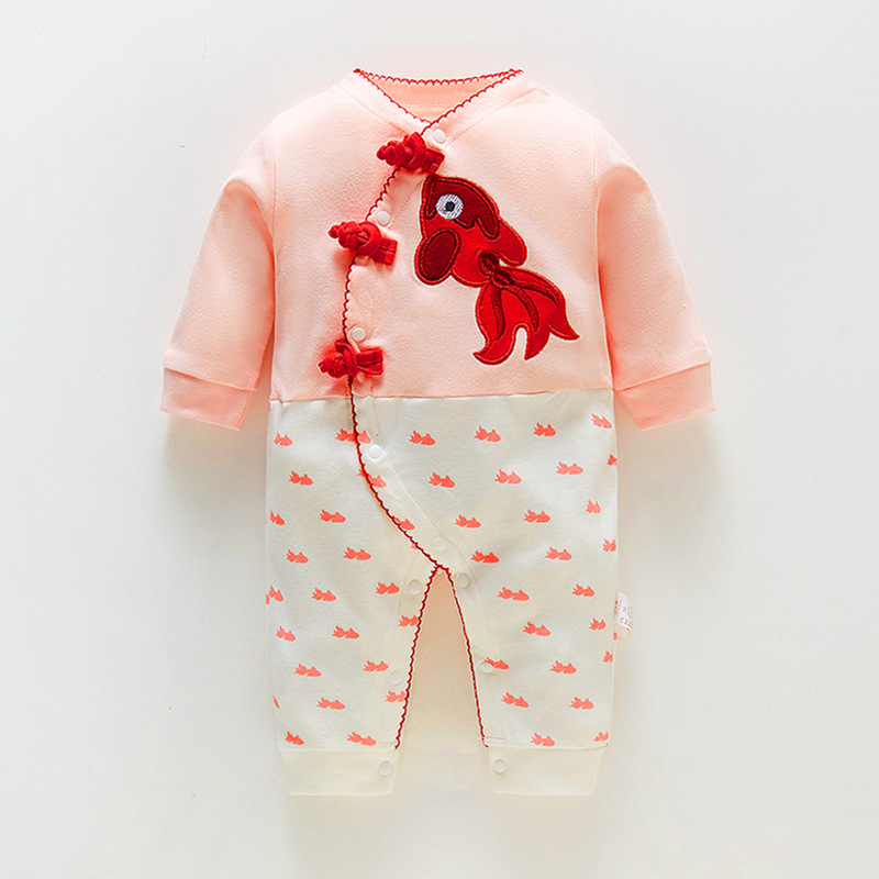 Baby jumpsuit Spring and Autumn/Summer internet famous baby clothes Spring and Autumn/Summer clothing Chinese ethnic style Ha clothes