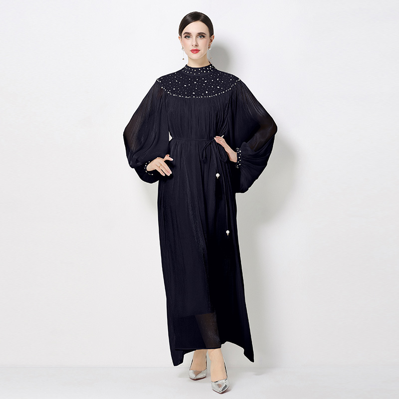 2026 new heavy industry diamond inlaid design temperament long skirt 2026 new heavy industry diamond inlaid design temperament long skirt