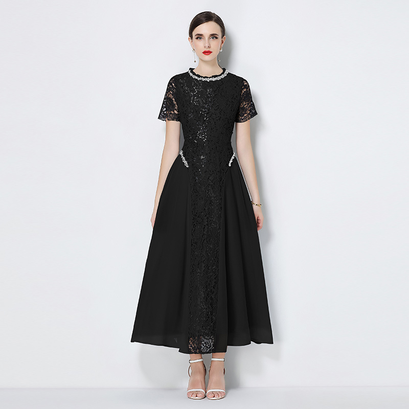 2026 French lace dress for women, light luxury, niche socialite banquet dress 2026 French lace dress for women, light luxury, niche socialite banquet dress