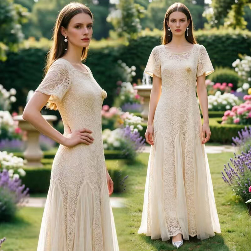 2026 water-soluble lace heavy-duty dress
