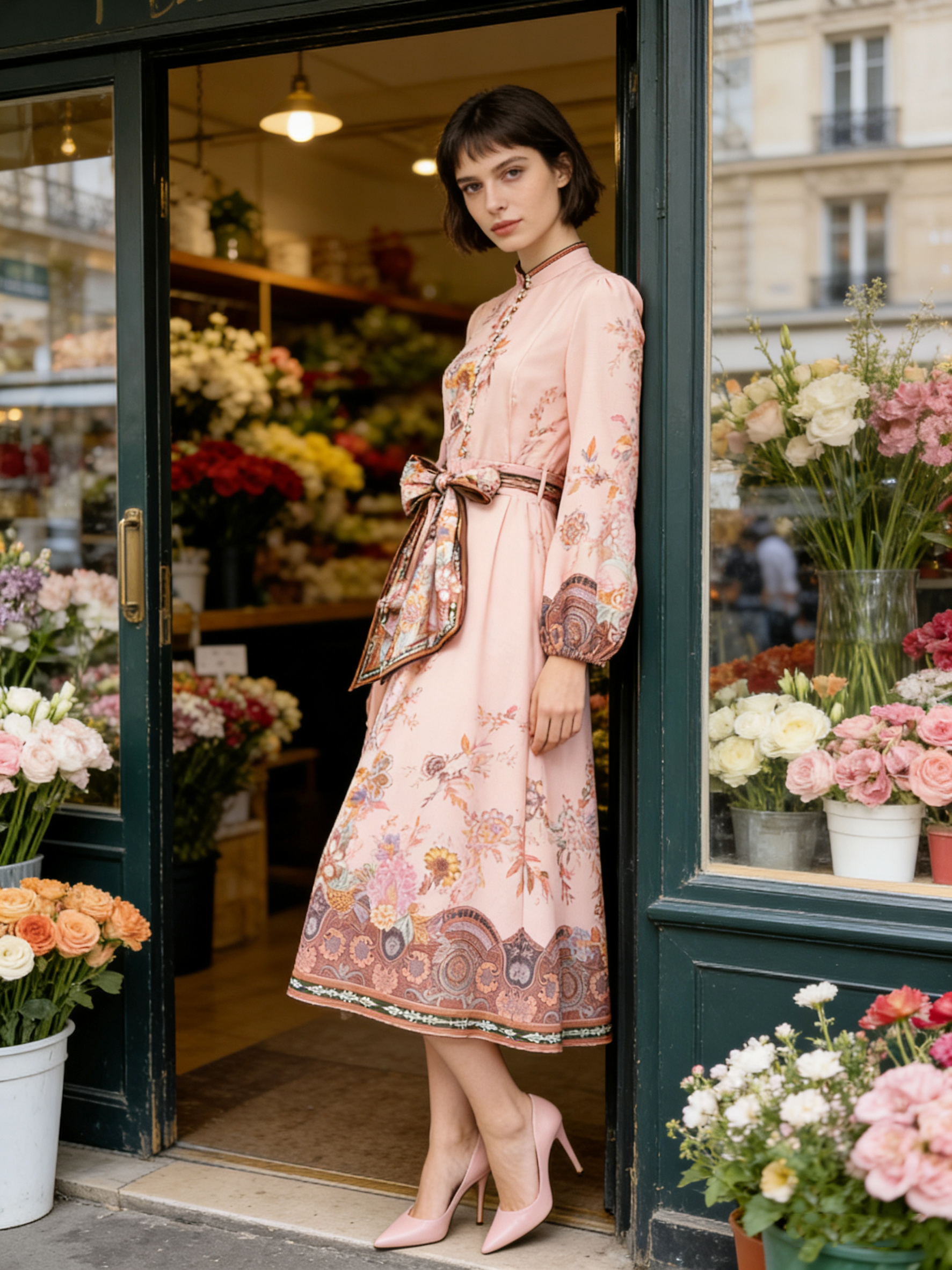 Australia 2026 autumn ready to wear new VALIANT button decoration details mid length dress+ribbon Australia 2026 autumn ready to wear new VALIANT button decoration details mid length dress+ribbon