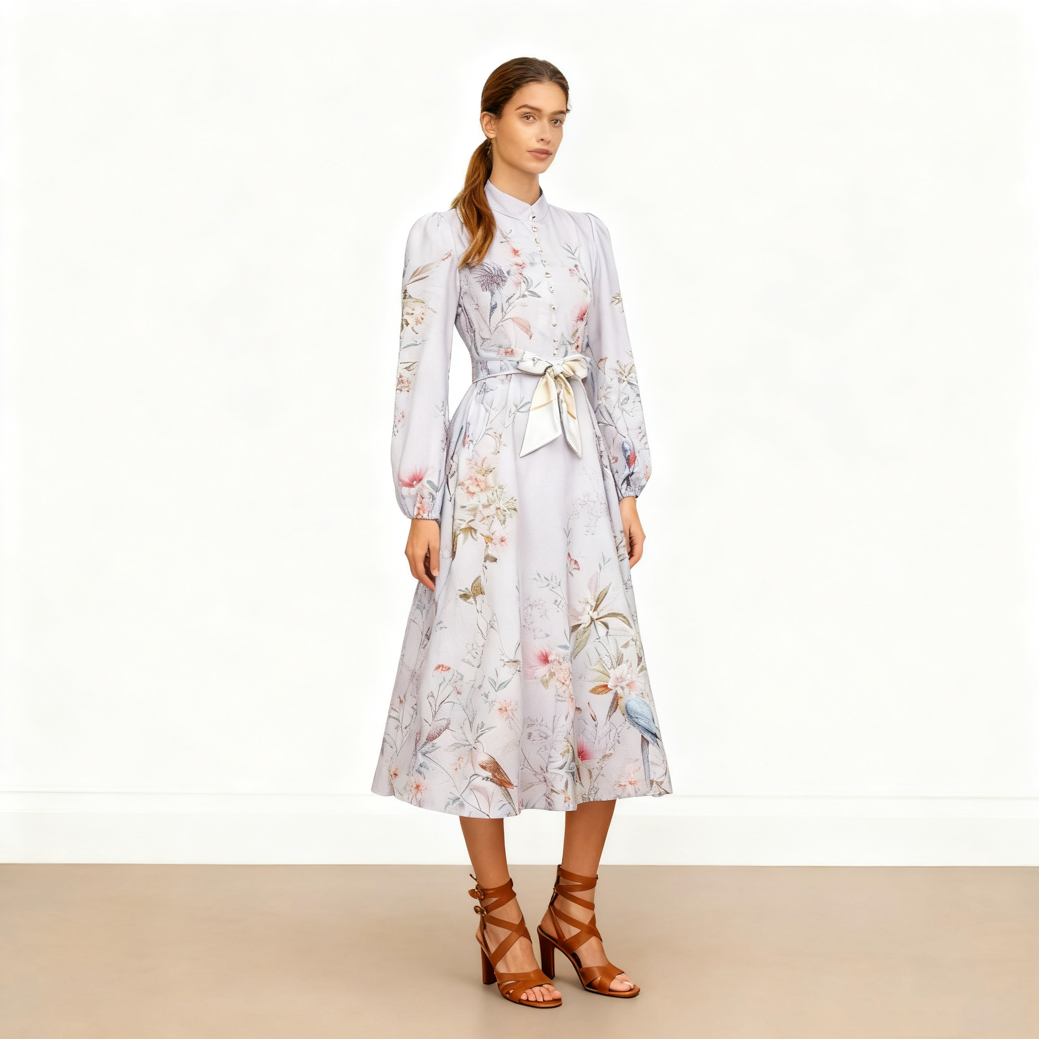Australia 2026 autumn ready to wear new VALIANT button decoration details mid length dress+ribbon Australia 2026 autumn ready to wear new VALIANT button decoration details mid length dress+ribbon