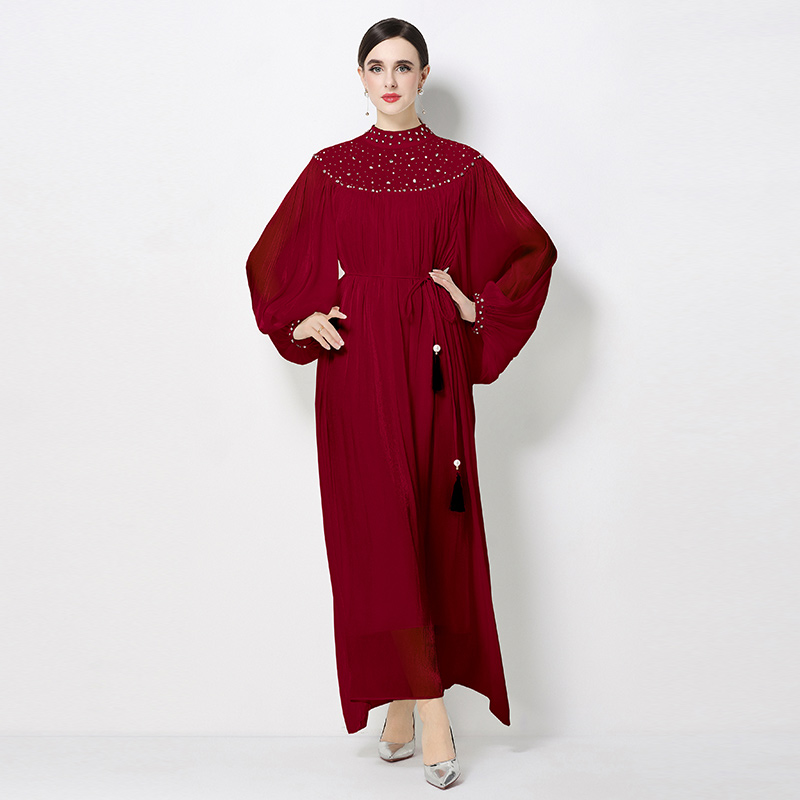 2026 new heavy industry diamond inlaid design temperament long skirt 2026 new heavy industry diamond inlaid design temperament long skirt