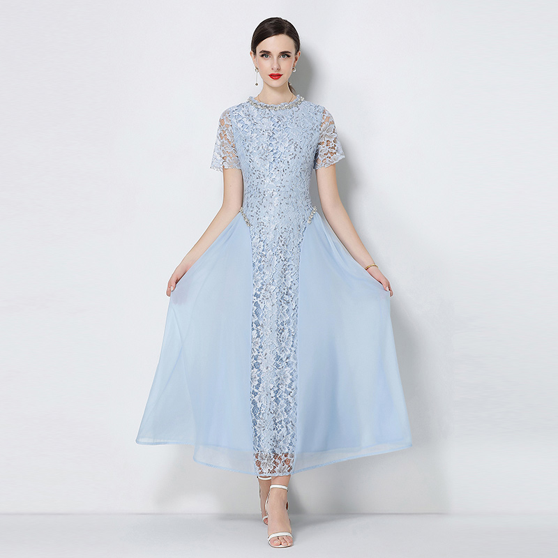 2026 French lace dress for women, light luxury, niche socialite banquet dress 2026 French lace dress for women, light luxury, niche socialite banquet dress