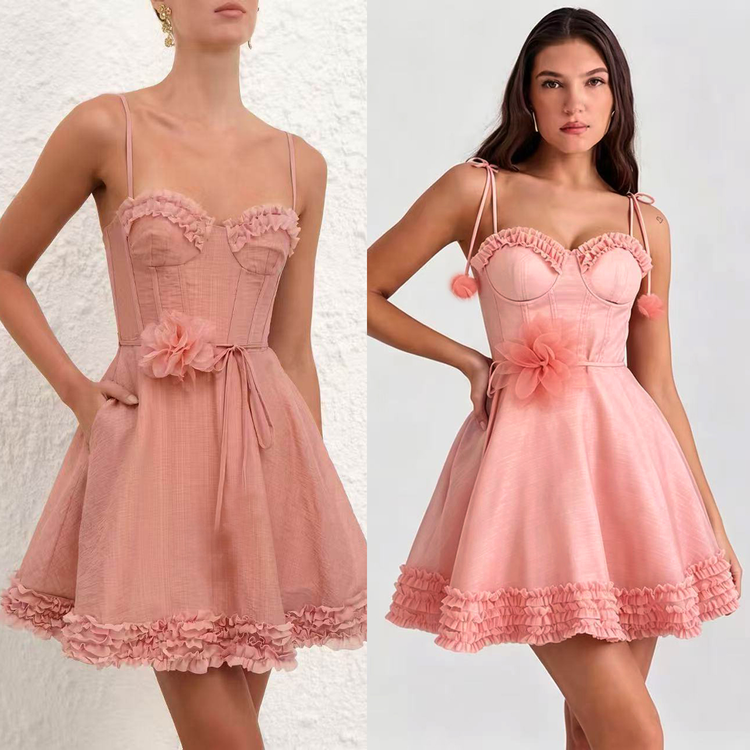 Z Home Australia Light Luxury Customization 26 Spring/Summer Vacation Ready to Wear New Silk and Linen Feel A-line Strap Skirt Dress Z Home Australia Light Luxury Customization 26 Spring/Summer Vacation Ready to Wear New Silk and Linen Feel A-line Strap Skirt Dress