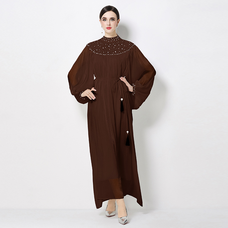 2026 new heavy industry diamond inlaid design temperament long skirt 2026 new heavy industry diamond inlaid design temperament long skirt