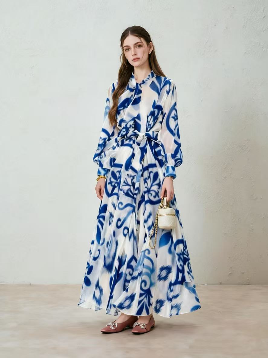 2026 loose print dress