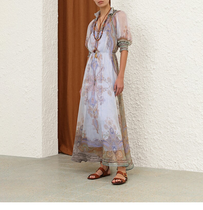 Australia 2026 Summer New SUNDANCE Blue Elegant Style Dress Bohemian Holiday Long Dress Australia 2026 Summer New SUNDANCE Blue Elegant Style Dress Bohemian Holiday Long Dress