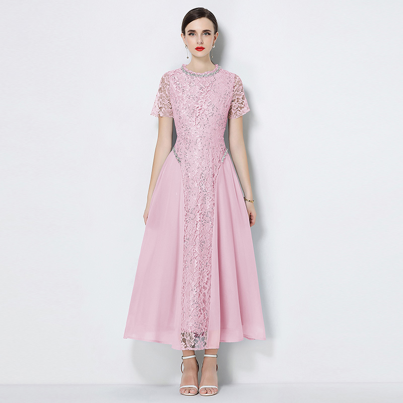 2026 French lace dress for women, light luxury, niche socialite banquet dress 2026 French lace dress for women, light luxury, niche socialite banquet dress