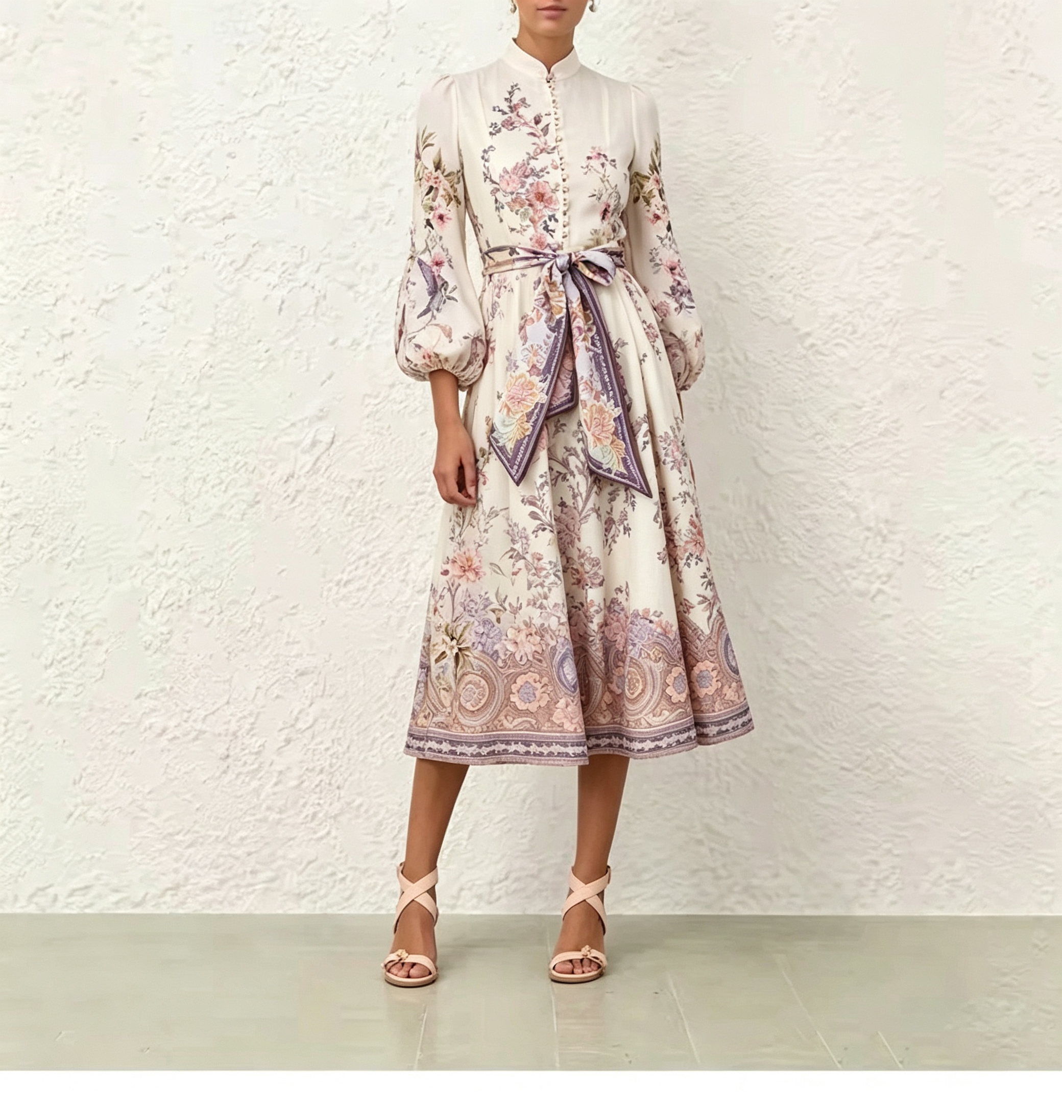 Australia 2026 autumn ready to wear new VALIANT button decoration details mid length dress+ribbon Australia 2026 autumn ready to wear new VALIANT button decoration details mid length dress+ribbon