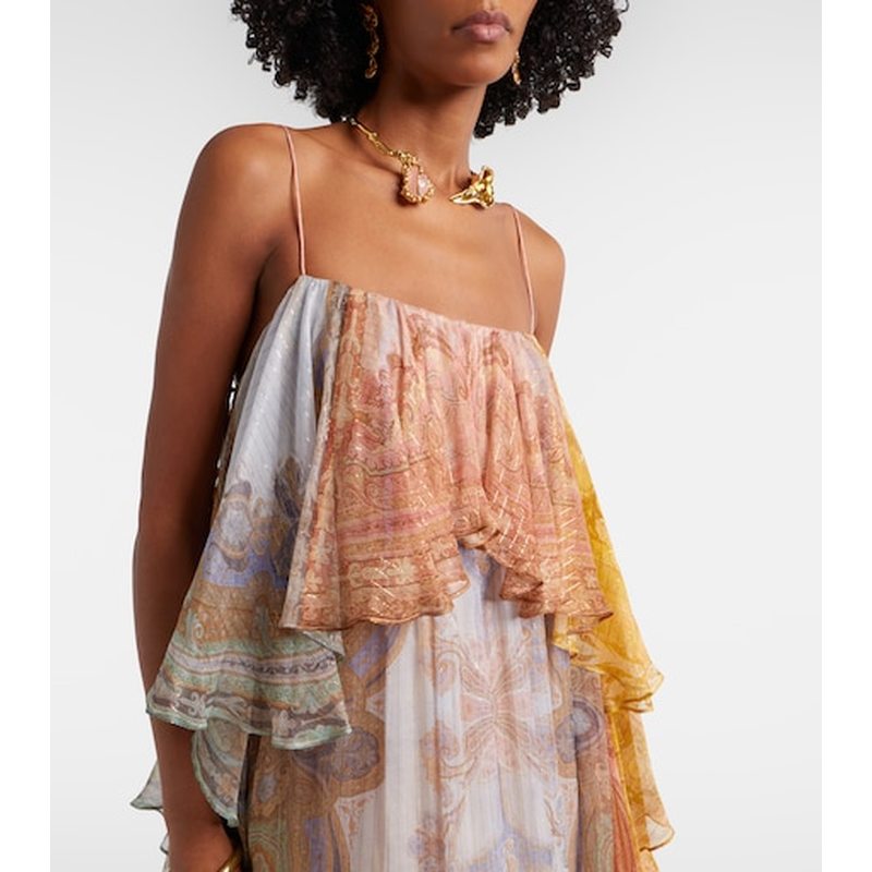Australian Light Luxury Custom 2026 New Vacation Wind Lotus Leaf Edge Printed Long Loose Strap Fairy Dress Australian Light Luxury Custom 2026 New Vacation Wind Lotus Leaf Edge Printed Long Loose Strap Fairy Dress