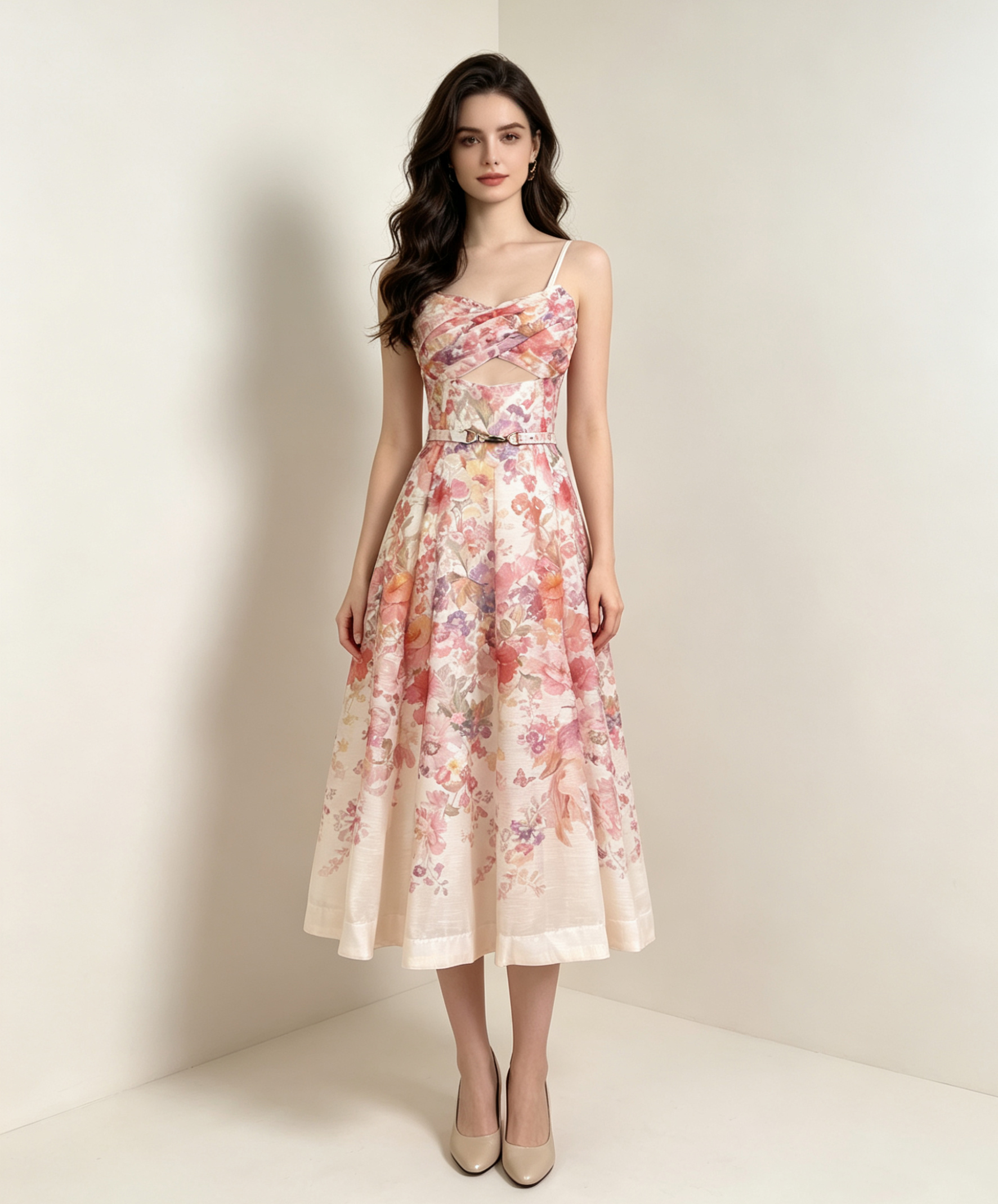 Z Home Australia 2026 Vacation Style New Retro Printed LUNA Twisted Design Medium length Strap Dress Z Home Australia 2026 Vacation Style New Retro Printed LUNA Twisted Design Medium length Strap Dress
