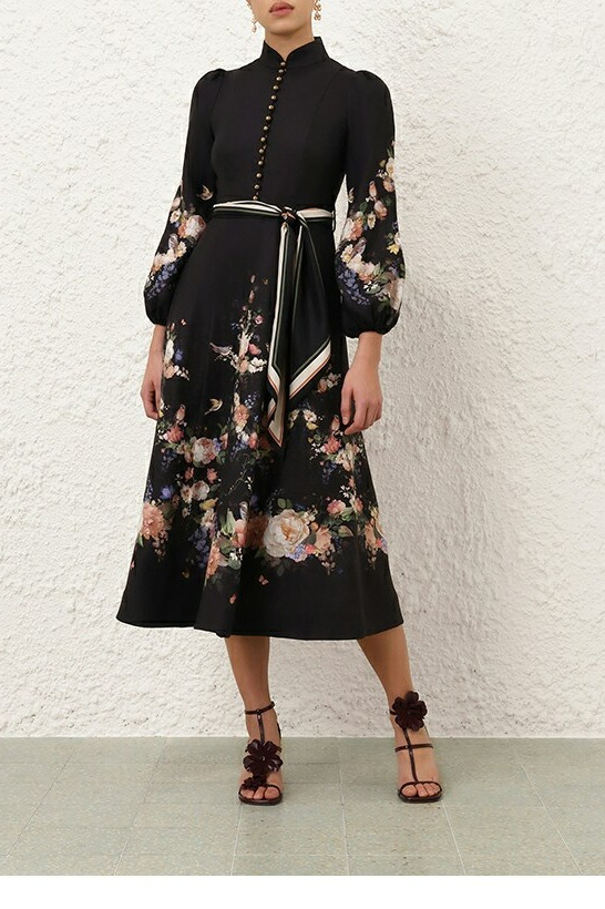 Australia 2026 autumn ready to wear new VALIANT button decoration details mid length dress+ribbon Australia 2026 autumn ready to wear new VALIANT button decoration details mid length dress+ribbon