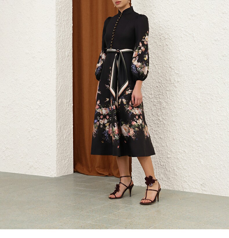 Australia 2026 autumn ready to wear new VALIANT button decoration details mid length dress+ribbon Australia 2026 autumn ready to wear new VALIANT button decoration details mid length dress+ribbon