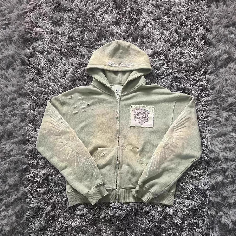 Cross border 3D printed hoodie for men and women, 2025 foreign trade versatile zipper cardigan, sports and leisure jacket
