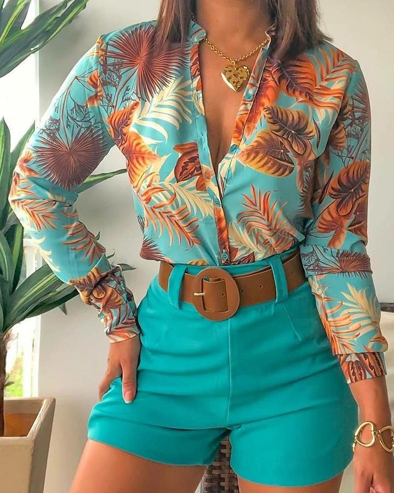 European and American foreign trade women's clothing set 2026 cross-border new product light mature digital printing stand up collar long sleeved shirt women's top European and American foreign trade women's clothing set 2026 cross-border new product light mature digital printing stand up collar long sleeved shirt women's top