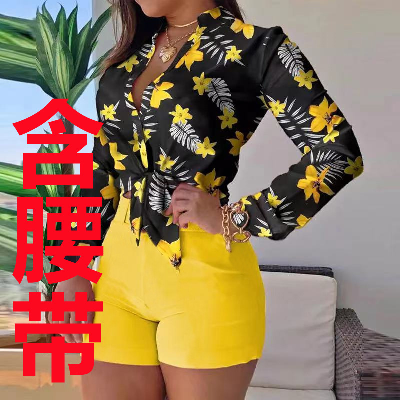 European and American foreign trade women's clothing set 2026 cross-border new product light mature digital printing stand up collar long sleeved shirt women's top European and American foreign trade women's clothing set 2026 cross-border new product light mature digital printing stand up collar long sleeved shirt women's top