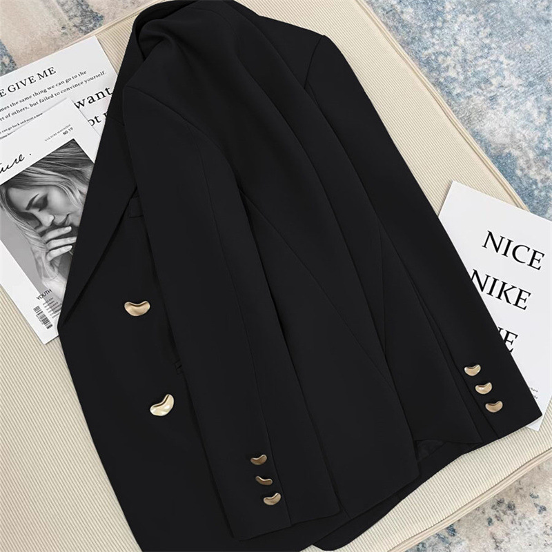 2026 Spring and Autumn New Grey Korean Edition British Style Suit Coat for Women, French Texture Fashion Small Suit 2026 Spring and Autumn New Grey Korean Edition British Style Suit Coat for Women, French Texture Fashion Small Suit