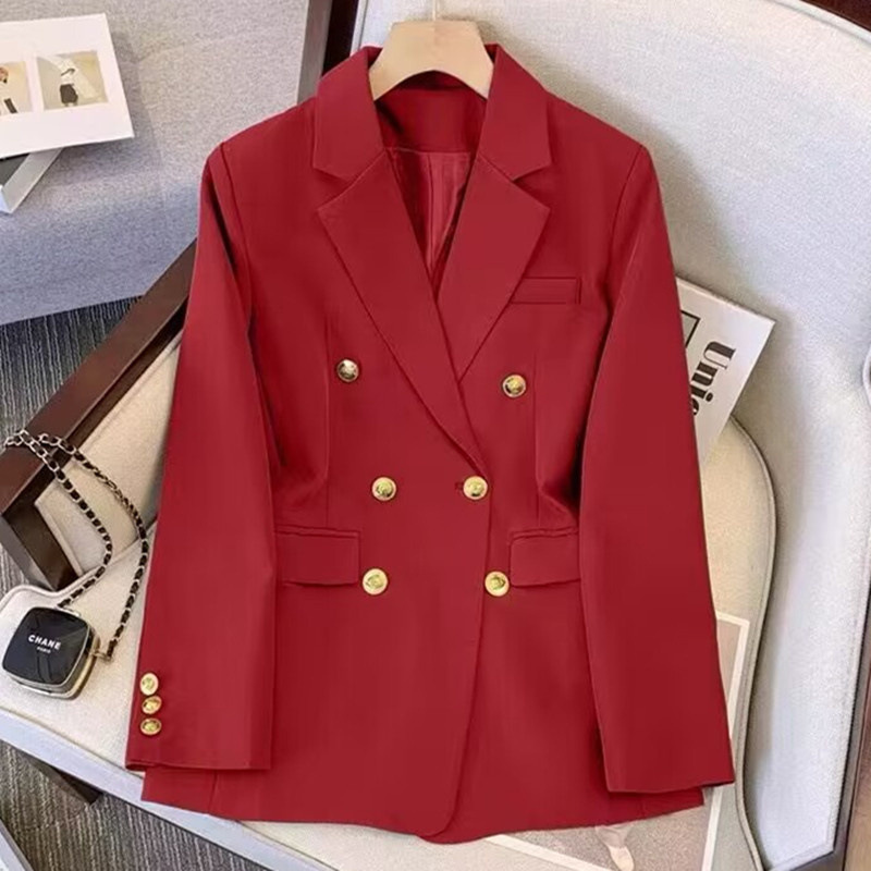 Suit suit for women 2026 Spring and Autumn new style, loose and slimming suit jacket, casual wide leg pants two-piece set Suit suit for women 2026 Spring and Autumn new style, loose and slimming suit jacket, casual wide leg pants two-piece set