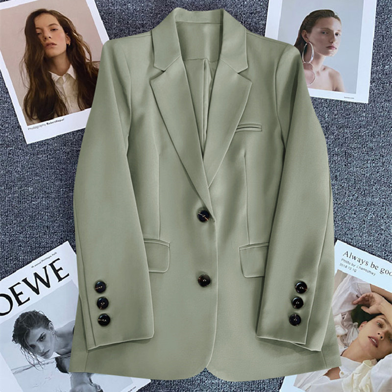Ginger yellow suit jacket for women 2026 Spring and Autumn new style casual temperament Spring and Autumn explosive street small suit jacket Ginger yellow suit jacket for women 2026 Spring and Autumn new style casual temperament Spring and Autumn explosive street small suit jacket