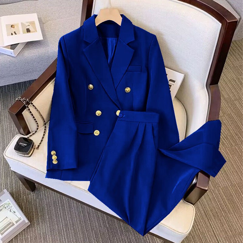 Suit suit for women 2026 Spring and Autumn new style, loose and slimming suit jacket, casual wide leg pants two-piece set Suit suit for women 2026 Spring and Autumn new style, loose and slimming suit jacket, casual wide leg pants two-piece set