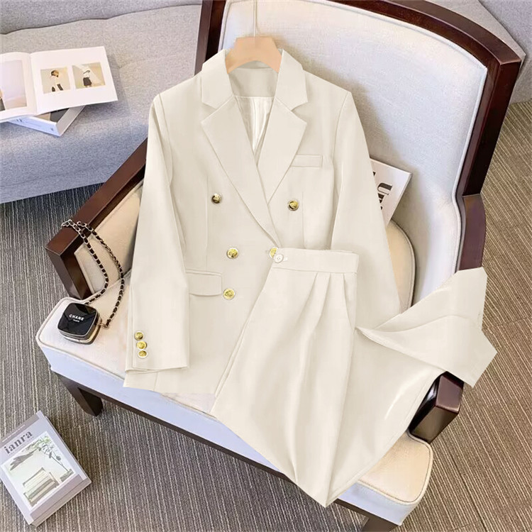 Suit suit for women 2026 Spring and Autumn new style, loose and slimming suit jacket, casual wide leg pants two-piece set
