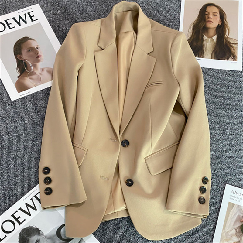 Ginger yellow suit jacket for women 2026 Spring and Autumn new style casual temperament Spring and Autumn explosive street small suit jacket Ginger yellow suit jacket for women 2026 Spring and Autumn new style casual temperament Spring and Autumn explosive street small suit jacket