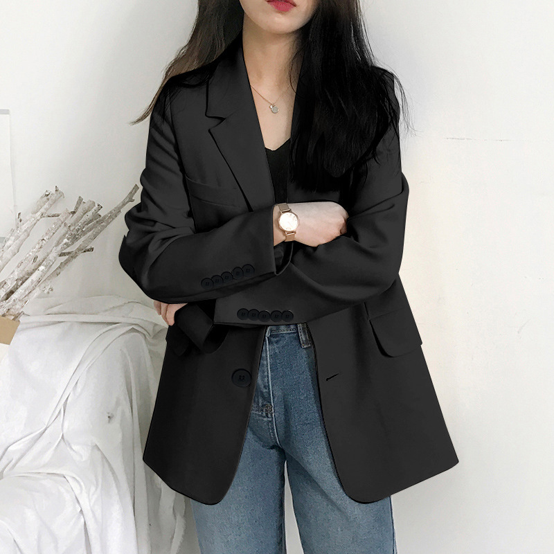 Women's new small suit jacket 2026 Korean version Spring and Autumn casual loose internet famous autumn suit top British trend Women's new small suit jacket 2026 Korean version Spring and Autumn casual loose internet famous autumn suit top British trend