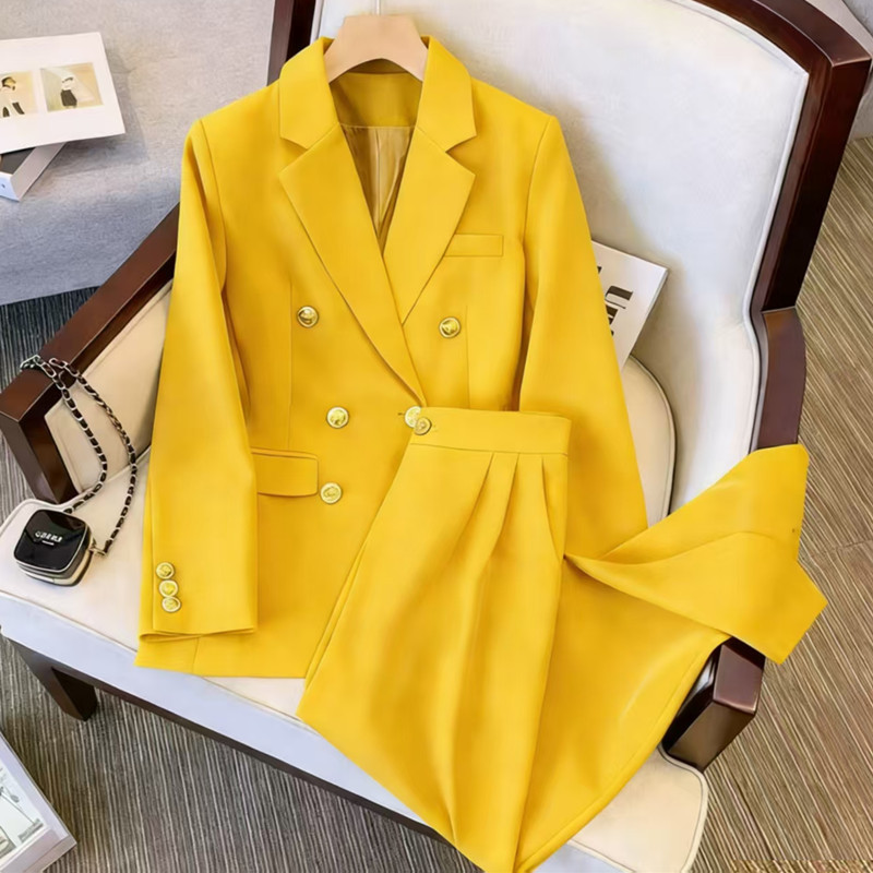 Suit suit for women 2026 Spring and Autumn new style, loose and slimming suit jacket, casual wide leg pants two-piece set Suit suit for women 2026 Spring and Autumn new style, loose and slimming suit jacket, casual wide leg pants two-piece set