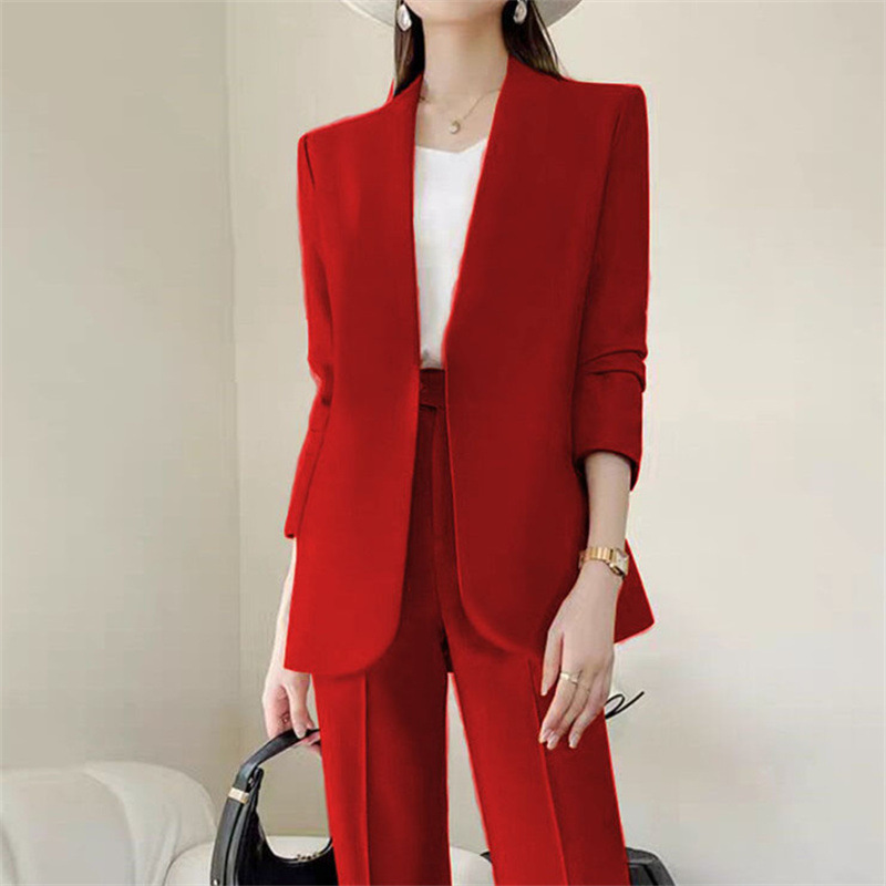 Spring and Autumn Suit Set for Women Spring and Autumn 2026 New Korean Edition Sensational Street Casual Fashion Temperament Professional Suit for Women Spring and Autumn Suit Set for Women Spring and Autumn 2026 New Korean Edition Sensational Street Casual Fashion Temperament Professional Suit for Women