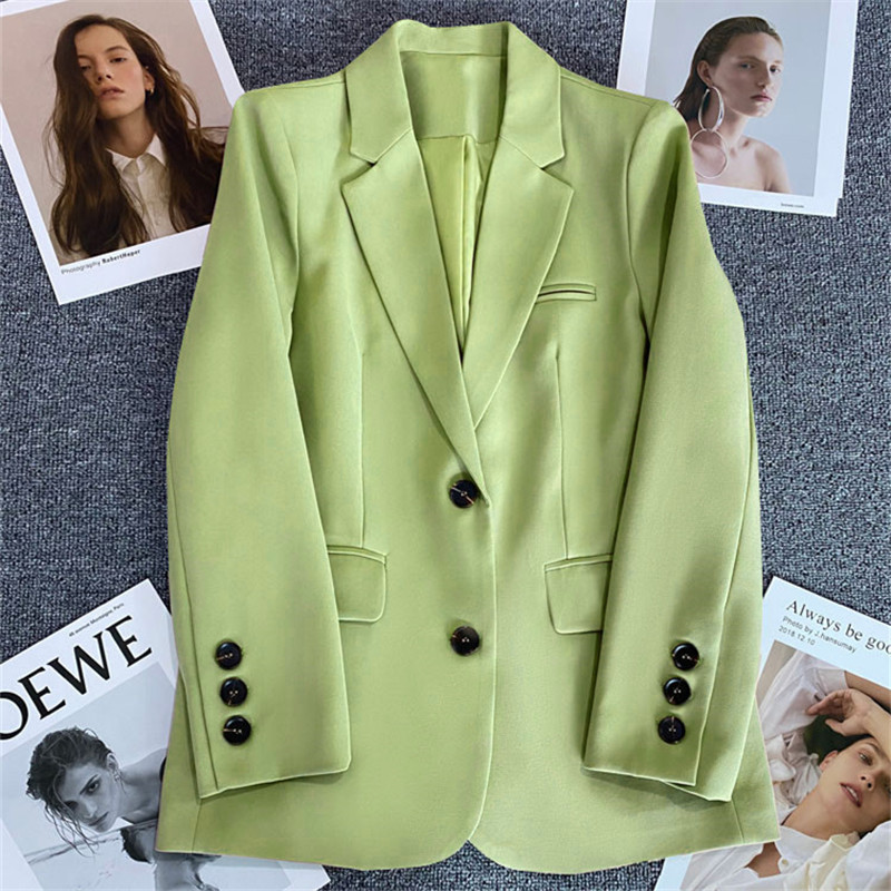 Ginger yellow suit jacket for women 2026 Spring and Autumn new style casual temperament Spring and Autumn explosive street small suit jacket Ginger yellow suit jacket for women 2026 Spring and Autumn new style casual temperament Spring and Autumn explosive street small suit jacket