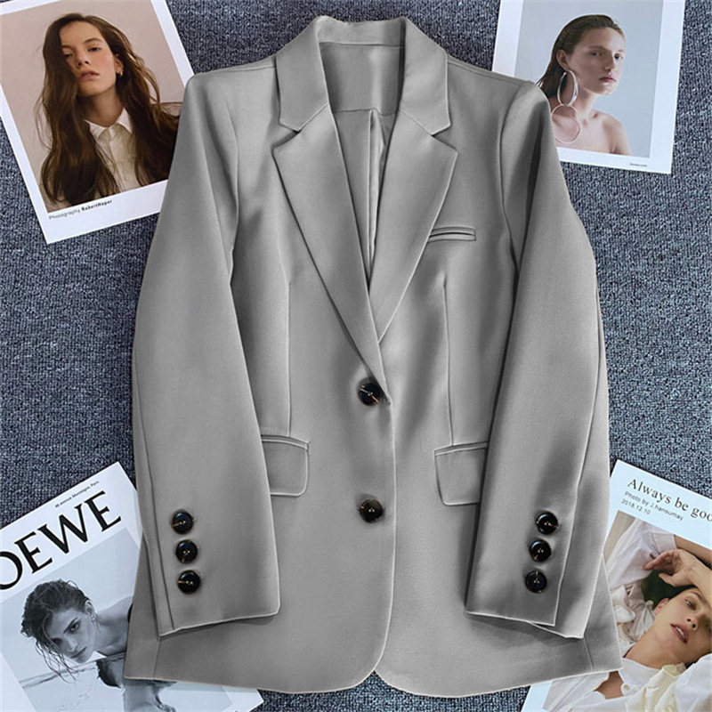 Ginger yellow suit jacket for women 2026 Spring and Autumn new style casual temperament Spring and Autumn explosive street small suit jacket Ginger yellow suit jacket for women 2026 Spring and Autumn new style casual temperament Spring and Autumn explosive street small suit jacket
