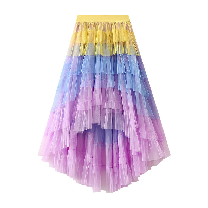 Unique Special Skirt Dopamine Series Thousand Layer Irregular Cake Skirt Gradient Fairy Skirt Big Swing Yarn Skirt Unique Special Skirt Dopamine Series Thousand Layer Irregular Cake Skirt Gradient Fairy Skirt Big Swing Yarn Skirt