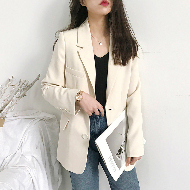 Women's new small suit jacket 2026 Korean version Spring and Autumn casual loose internet famous autumn suit top British trend Women's new small suit jacket 2026 Korean version Spring and Autumn casual loose internet famous autumn suit top British trend