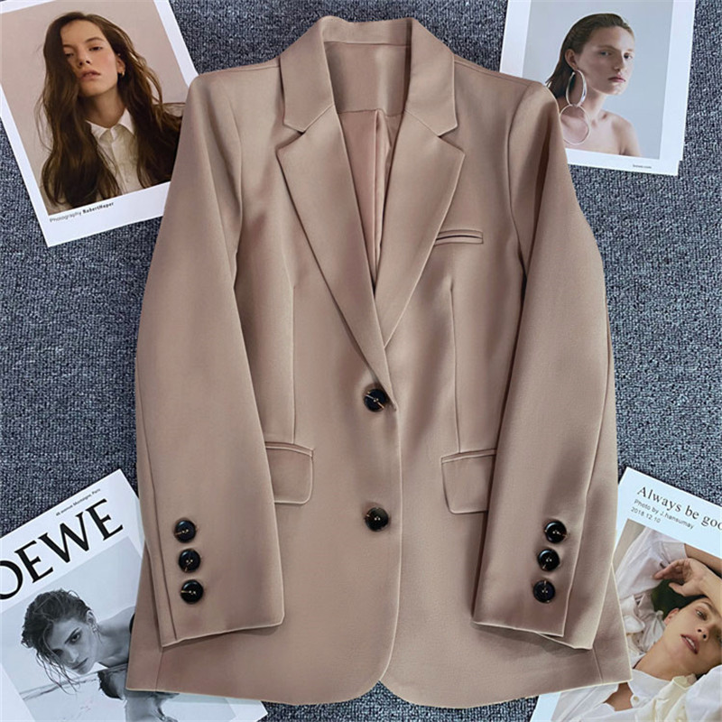 Ginger yellow suit jacket for women 2026 Spring and Autumn new style casual temperament Spring and Autumn explosive street small suit jacket Ginger yellow suit jacket for women 2026 Spring and Autumn new style casual temperament Spring and Autumn explosive street small suit jacket