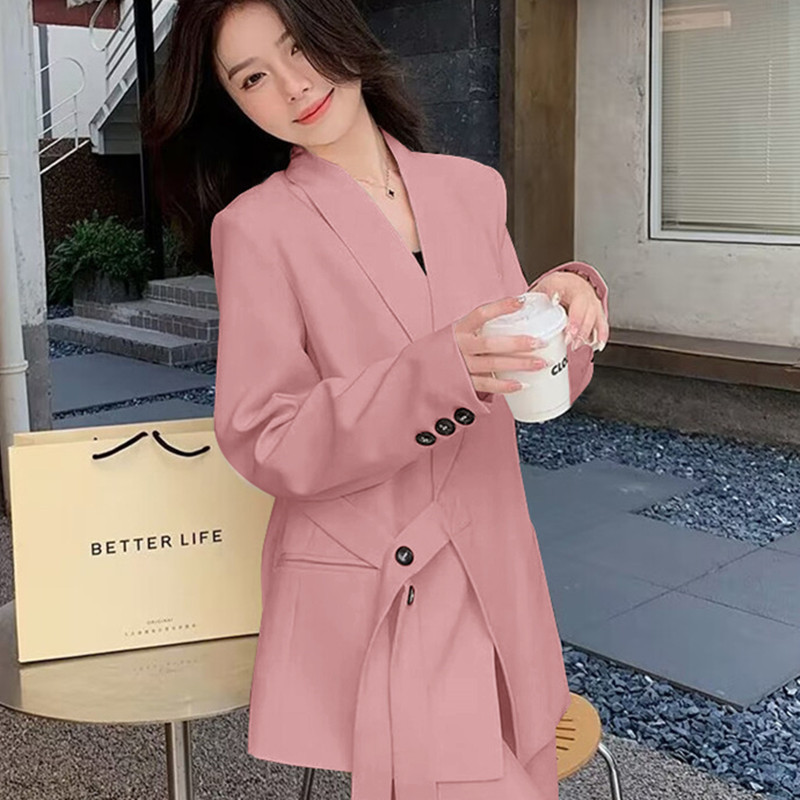 Spring 2026 new suit jacket high waist wide leg long pants two-piece set Spring and Autumn new women's suit set Spring 2026 new suit jacket high waist wide leg long pants two-piece set Spring and Autumn new women's suit set