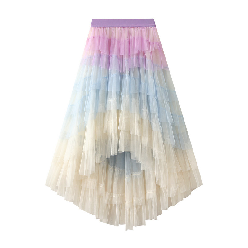 Unique Special Skirt Dopamine Series Thousand Layer Irregular Cake Skirt Gradient Fairy Skirt Big Swing Yarn Skirt Unique Special Skirt Dopamine Series Thousand Layer Irregular Cake Skirt Gradient Fairy Skirt Big Swing Yarn Skirt
