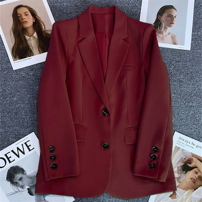 Ginger yellow suit jacket for women 2026 Spring and Autumn new style casual temperament Spring and Autumn explosive street small suit jacket Ginger yellow suit jacket for women 2026 Spring and Autumn new style casual temperament Spring and Autumn explosive street small suit jacket