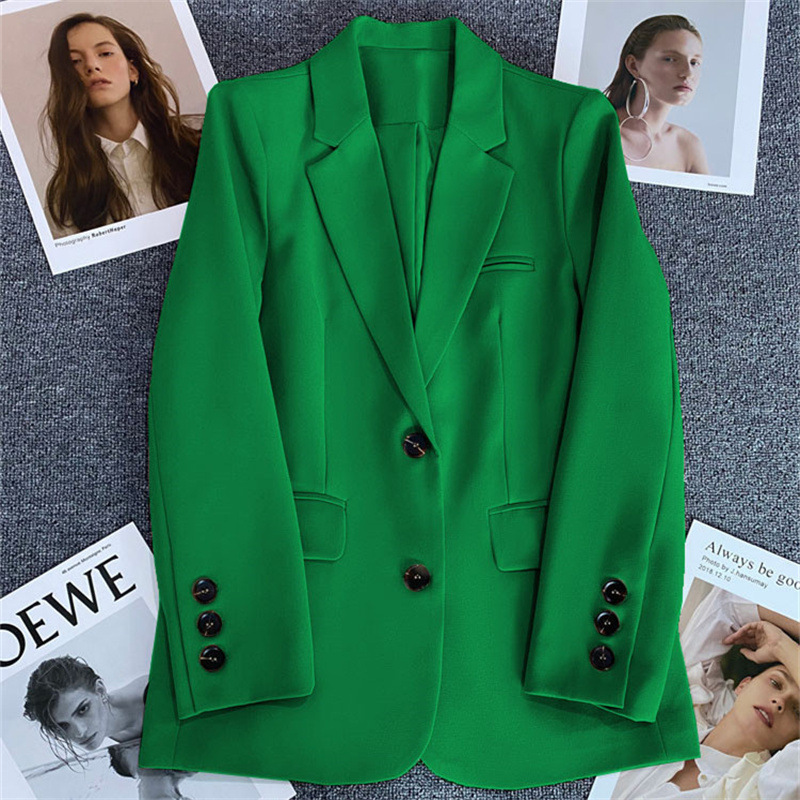 Ginger yellow suit jacket for women 2026 Spring and Autumn new style casual temperament Spring and Autumn explosive street small suit jacket Ginger yellow suit jacket for women 2026 Spring and Autumn new style casual temperament Spring and Autumn explosive street small suit jacket