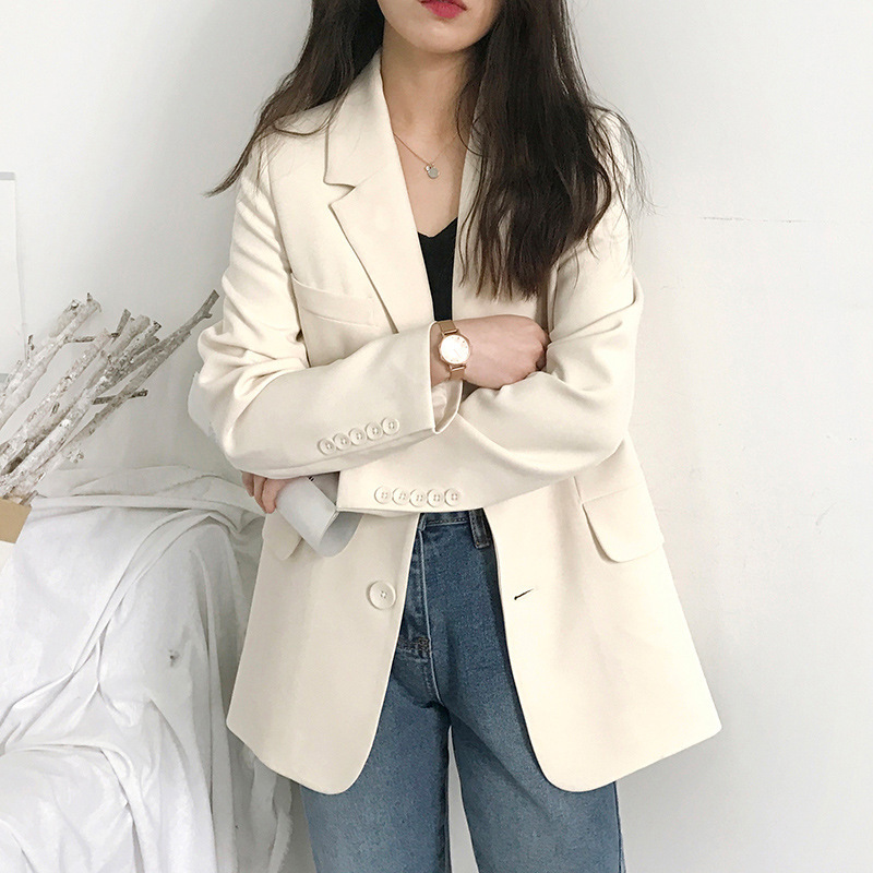 Women's new small suit jacket 2026 Korean version Spring and Autumn casual loose internet famous autumn suit top British trend Women's new small suit jacket 2026 Korean version Spring and Autumn casual loose internet famous autumn suit top British trend
