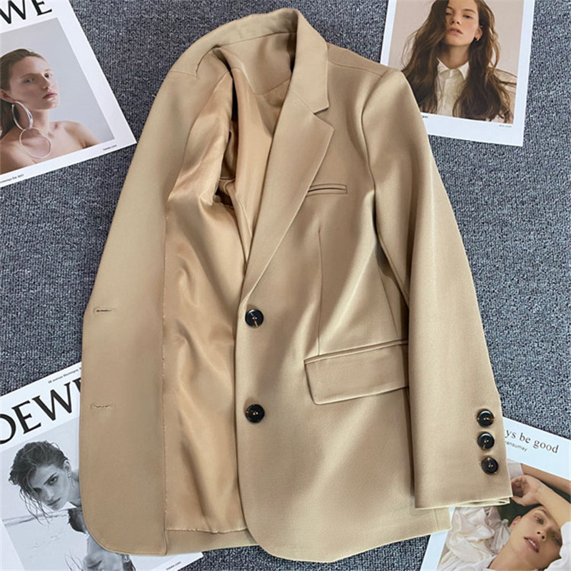 Ginger yellow suit jacket for women 2026 Spring and Autumn new style casual temperament Spring and Autumn explosive street small suit jacket Ginger yellow suit jacket for women 2026 Spring and Autumn new style casual temperament Spring and Autumn explosive street small suit jacket